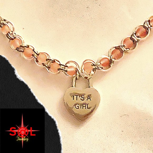 It's A Girl! Gender Reveal Necklace - Picture 2 of 5